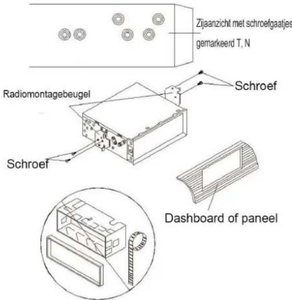 LENCO CS351 - DIN-MONTAGE ACHTERKANT (Methode B) - 1