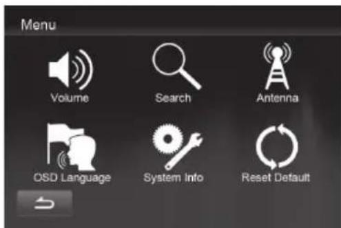 ALPINE TUEDAB1U - Impostazione dell'alimentazione per l'antenna attiva - 6