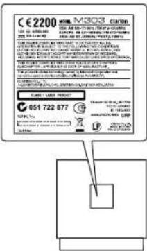 CLARION M303 - AVERTISSEMENT - 1