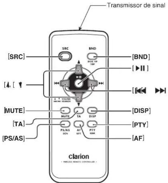 CLARION DXZ588RUSB - Funções das teclas da unidade de controlo remoto - 1