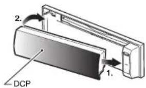 CLARION DXZ588RUSB - Anbringen der abnehmbaren Bedienkonsole - 1
