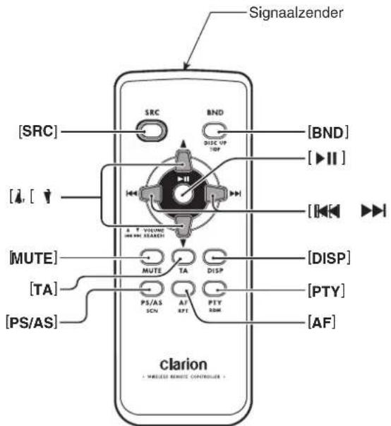 CLARION DXZ588RUSB - Functie van de afstandsbedieningstoetsen - 1