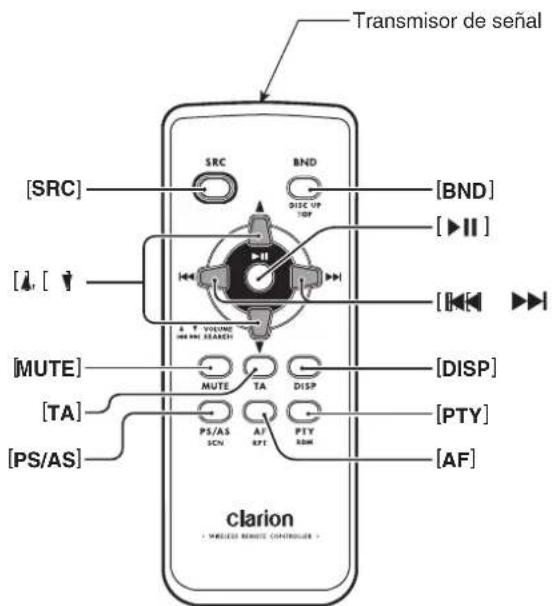 CLARION DXZ588RUSB - Funciones de los botones del mando a distancia - 1