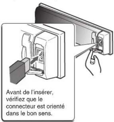 CLARION DXZ588RUSB - Branchement d'une clé USB/dispositif MTP - 1