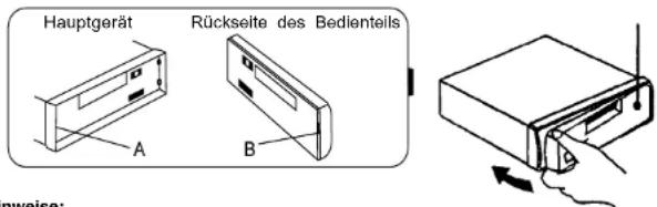 ROADSTAR CD770BT - ANBRINGEN DES FRONTBEDIENTEils - 1