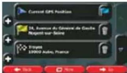 CALIBER RMN 575BT - Editing the list of destinations (Edit Route) - 4
