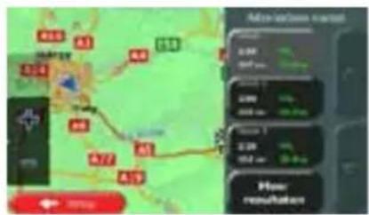 CALIBER RMN 575BT - Alternatieve routes controleren bij het plannen van de route - 2