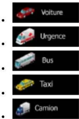 CALIBER RMN 575BT - Modifier le véhicule utilisé dans la planification d'itinéraire - 4