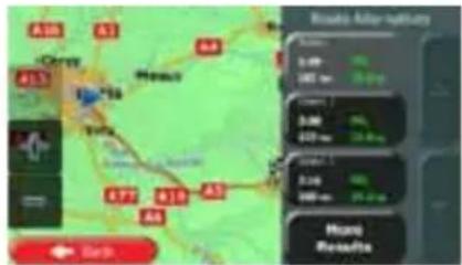 CALIBER RMN 575BT - Checking route alternatives when planning the route - 5