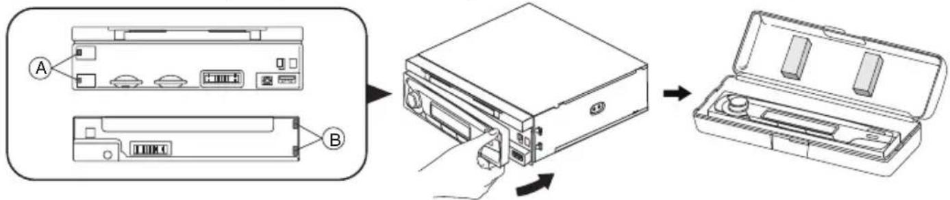 TOKAI LAR100B - DETACHING THE FRONT PANEL - 2