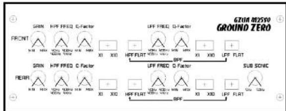 Ground Zero GZUA 4125SQ - Connections and adjustments - 1