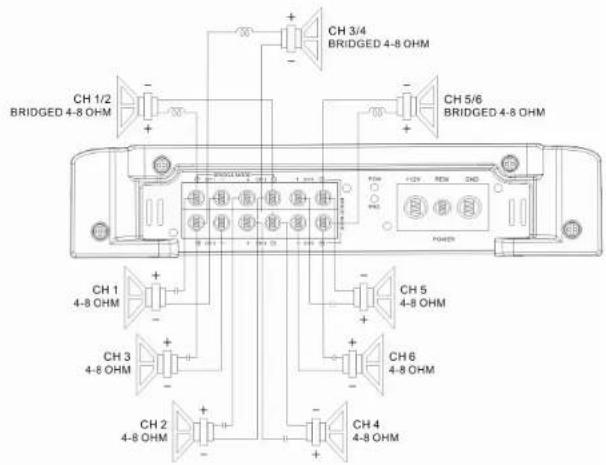 Ground Zero GZTA 5125X - Stereo wiring-GZTA 5120X - 8