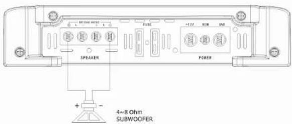 Ground Zero GZTA 4125X - Conexión de los altavoces para el funciona bajo de 3 vías - notas - 7