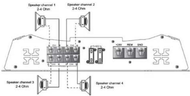 Ground Zero GZTA 4.24VDC - SPEAKER CONNECTIONS - 1