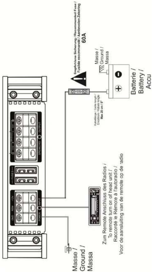 Ground Zero GZRA 2.350G - Stromanschluss-GZRA 1.1200D - 2