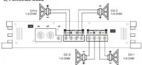Ground Zero GZNA 4350XII - Connecting the speaker - 4