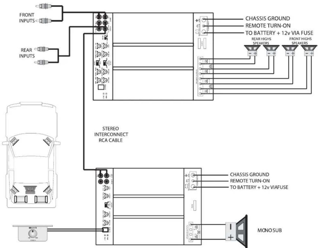 MB QUART PAB 1200.1 D - Minimum final loudspeaker impedances - 1