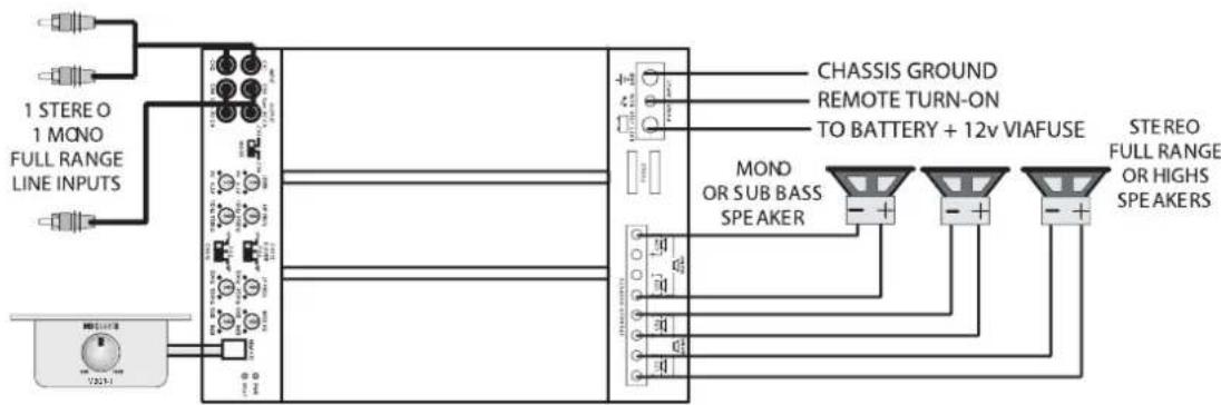 MB QUART PAB 1200.1 D - Impedenze minime totali dell'altoparlante: - 1