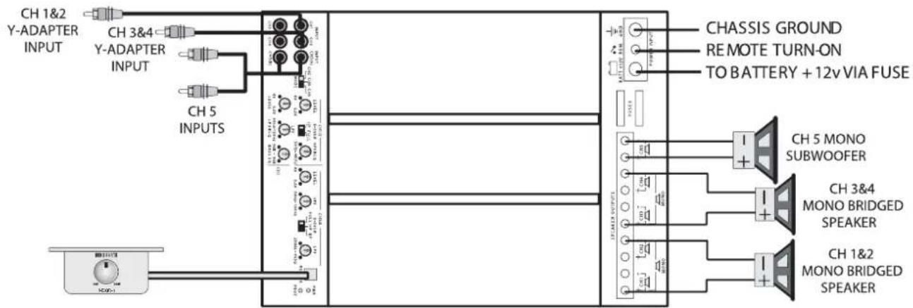 MB QUART PAB 1200.1 D - Valores minimos para las impedencias de altovoz totales: - 1
