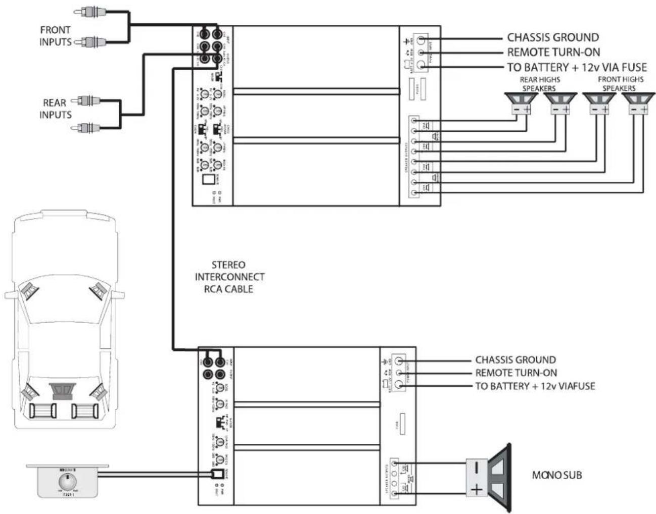 MB QUART PAB 1200.1 D - Minimum pour les impedances globales du haut-parleur: - 1