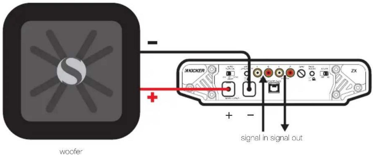 KICKER ZX300.1 - MONO OPERATION minimum impedance of 2 ohms - 1