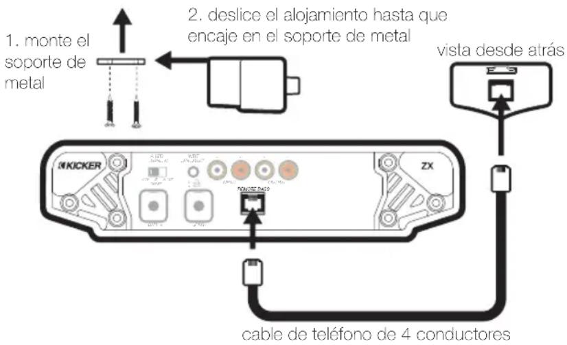 KICKER ZX1000.1 - Modelo Fusible Cable de Alimentacion y Kit de cableado Externo Conexion a Tierra KICKER (no incluido) - 4