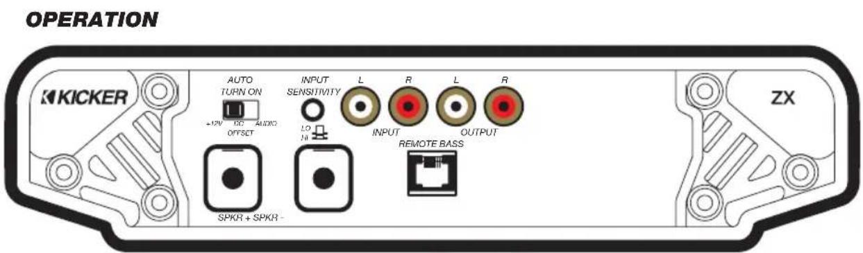 KICKER ZX1000.1 - MONO OPERATION minimum impedance of 2 ohms - 2
