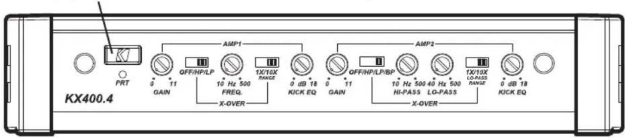 KICKER KX400.4 - FUNCIONAMIENTO SIMULTÁNEO EN ESTEREOFÓNICO Y MONOFÓNICO impedancia mínima de 4 ohmios en monofónico y 2 ohmios por canal en estereofónico simultáneamente - 3