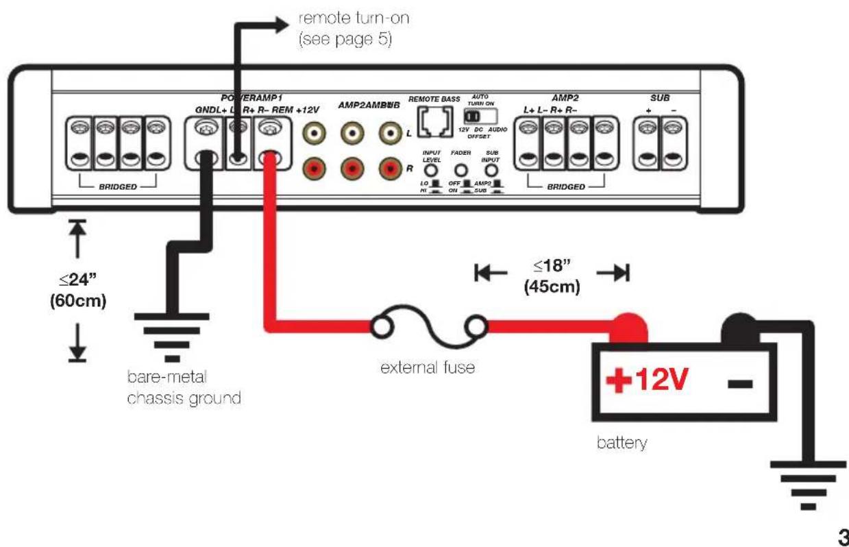 KICKER IX1000.5 - Power/Ground Wire KICKER Wiring Kit - 1