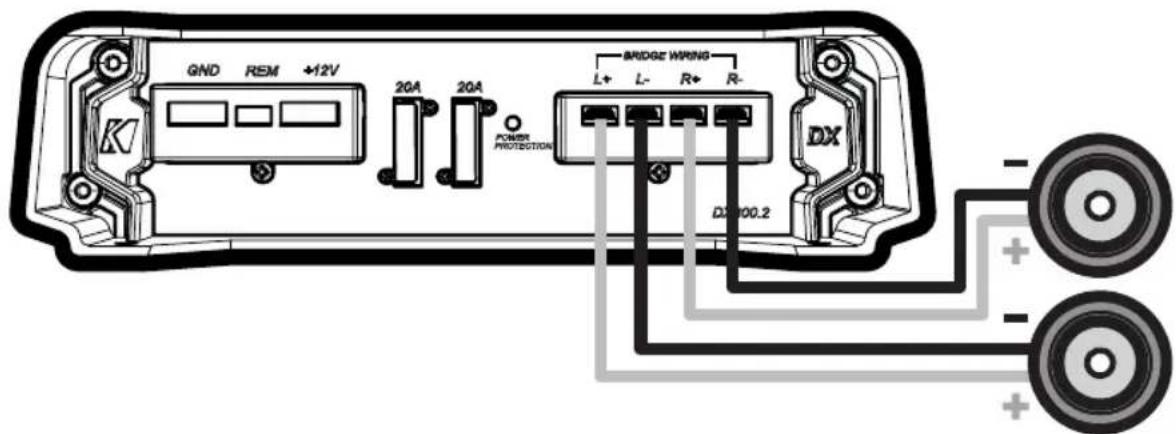 KICKER DX300 2 - FUNCIONAMIENTO POR DOS CANALES (ESTEREOFÓNICO) - 1