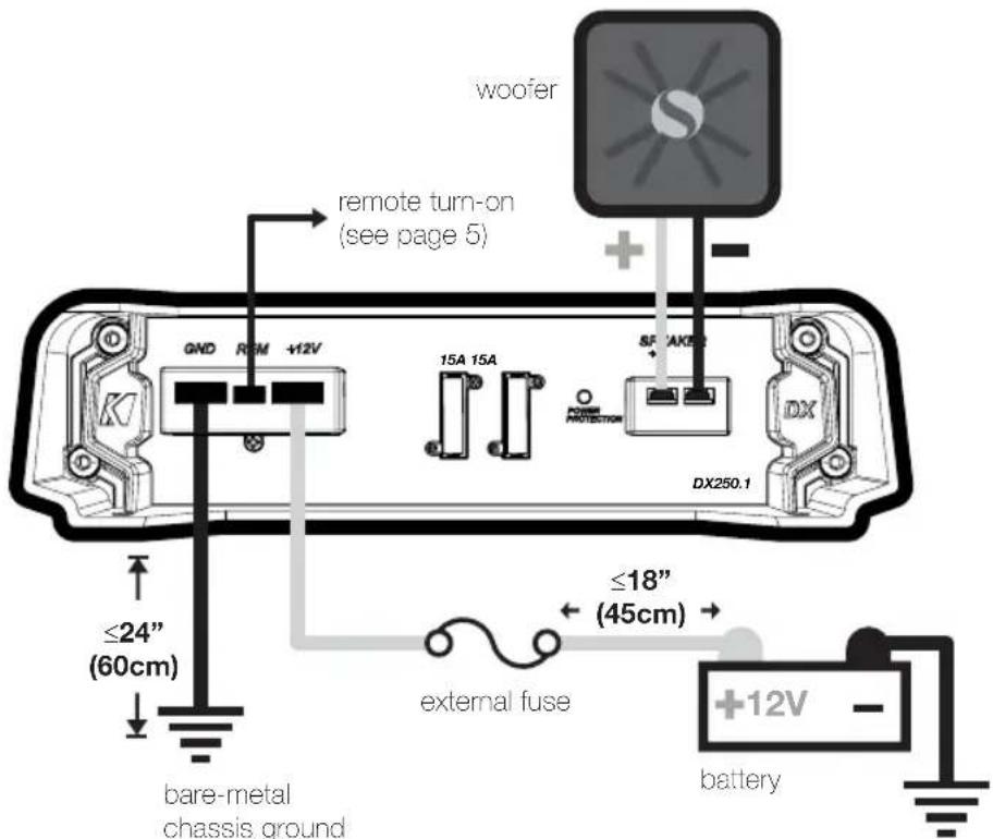 KICKER DX500.1 - MONO OPERATION - 1