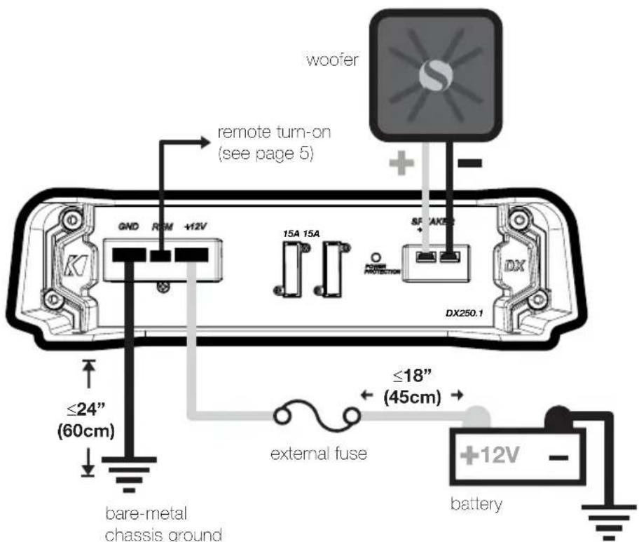KICKER DX1000.1 - MONO OPERATION - 1