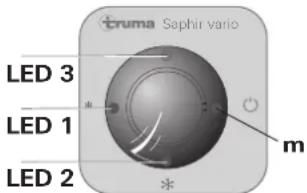 TRUMA Saphir Vario - Ricevitore a infrarossi e accensione / spagnimento manuale - 1