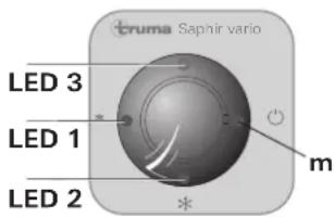 TRUMA Saphir Vario - IR-modtager og manuelt tænd / sluk - 1