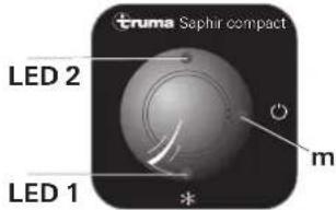 TRUMA Saphir compact - IR-modtager og manuel taend / sluk - 1