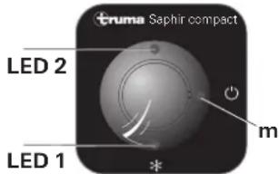TRUMA Saphir compact - IR-Empfänger und Manuell Ein / Aus - 1