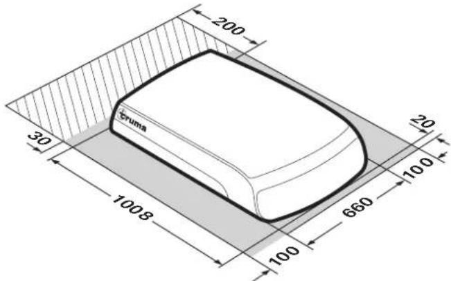 TRUMA Aventa eco - Clearance around the air conditioning system - 1