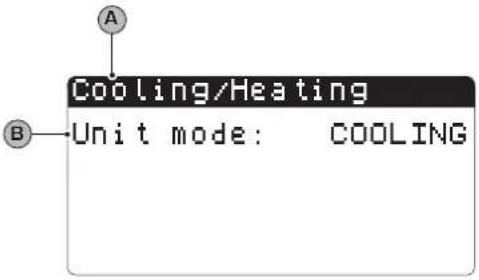 Aermec NXW - COOLING/HEATING menu parameters - 1