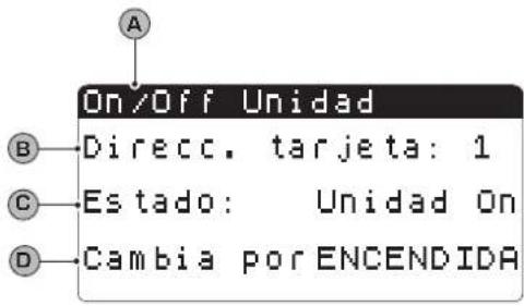 Aermec NXW - Parámetros MENÚ ON/OFF - 1
