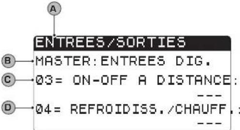 Aermec NXW - Paramètres MENU ENTREES / SORTIES - 6