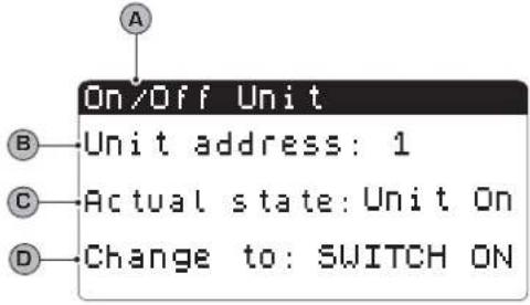 Aermec NXW - ON/OFF MENU parameters - 1