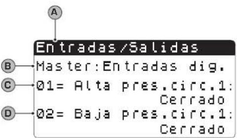Aermec NXW - Parámetros MENÚ ENTRADAS / SALIDAS - 5