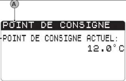 Aermec NXW - Paramètres MENU POINT DE CONSIGNE - 1