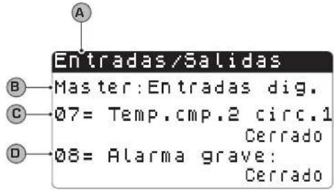 Aermec NXW - Parámetros MENÚ ENTRADAS / SALIDAS - 7
