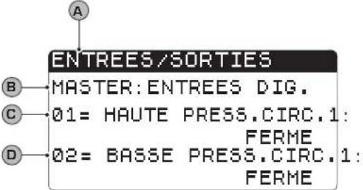 Aermec NXW - Paramètres MENU ENTREES / SORTIES - 5