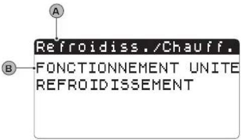 Aermec NXW - Paramètres MENU REFROIDIS. / CHAUFF. - 1