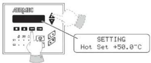 Aermec GR3 - CONFIGURACION SET POINT EN CALIENTE - 1
