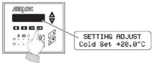 Aermec GR3 - CONFIGURACION SET POINT EN FRIO - 2
