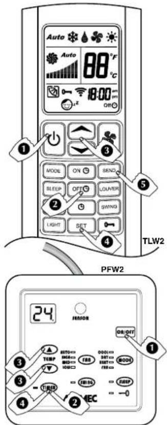 Aermec FCW 412V - TO CANCEL THE TIMER SETTING - 1