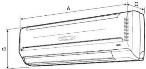Aermec FCW 412V - DATI DIMENSIONALI [mm] - 1